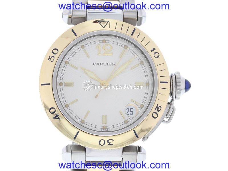 Cartier Pasha 1034 Yellow Gold & Stainless Steel Automatic 36mm Unisex Watch Cartier