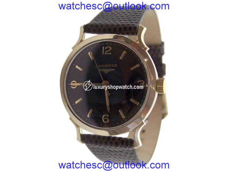 Longines 14K Yellow Gold Vintage 32.7mm Mens Watch 1950s Longines
