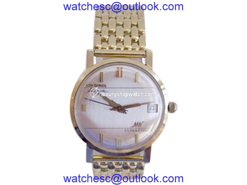 Longines Ultra-Chron 18K Yellow Gold Automatic Vintage 33.5mm Mens Watch Longines