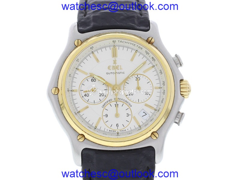 Ebel Le Modulor E1137240 Stainless Steel/Yellow Gold & Leather Automatic 40mm Mens Watch Ebel