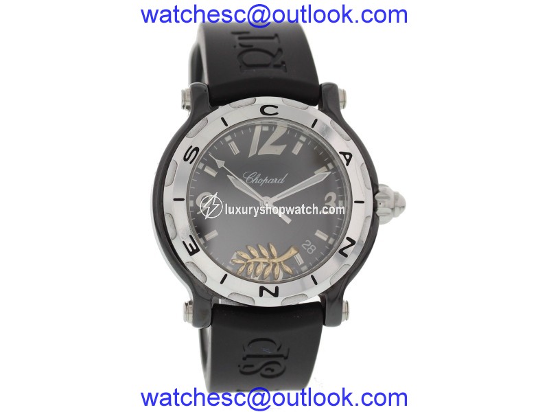 Chopard Happy Sport 28/8507 Ceramic & Rubber Quartz 38mm Womens Watch Chopard