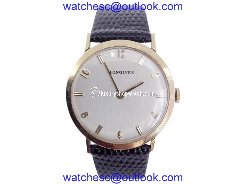 Longines 14K Yellow Gold Hand Winding Vintage 32.6mm Mens Watch Longines