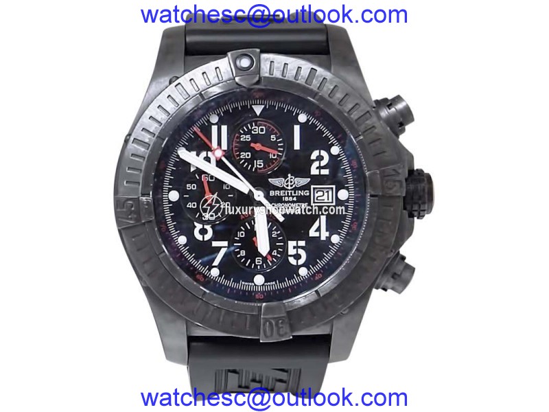 Breitling Super Avenger M13370 Stainless Steel / Rubber Automatic 50mm Mens Watch Breitling