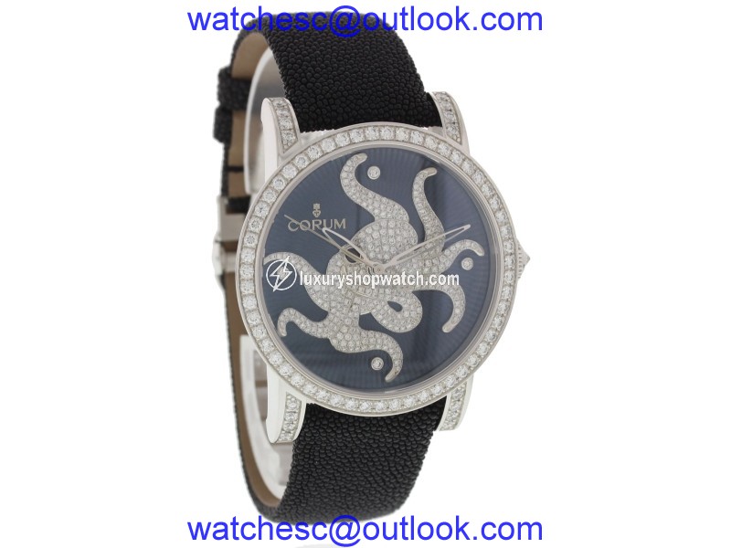 Corum Octopus 982.202.69 18K White Gold & Diamonds 42mm Unisex Watch Corum