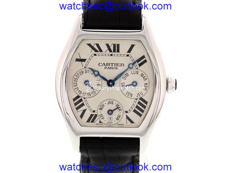 Cartier Tortue 2540 18K White Gold Automatic 34mm Mens Watch Cartier