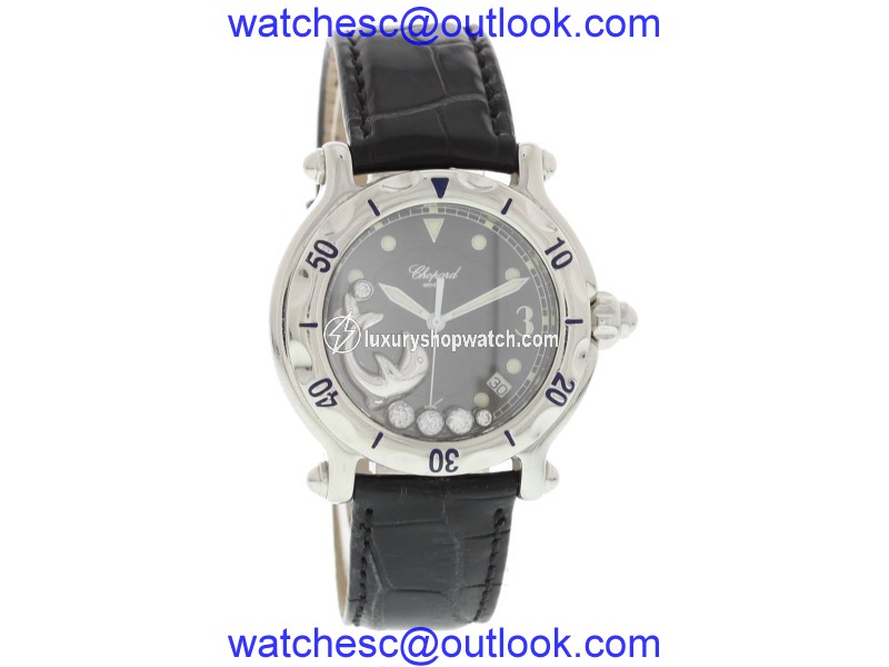 Chopard Happy Sport 26/8897 Stainless Steel with Floating Dolphin 38mm Womens Watch Chopard