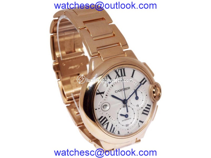 Cartier Ballon Bleu W6920010 18K Rose Gold Automatic 44mm Mens Watch Cartier