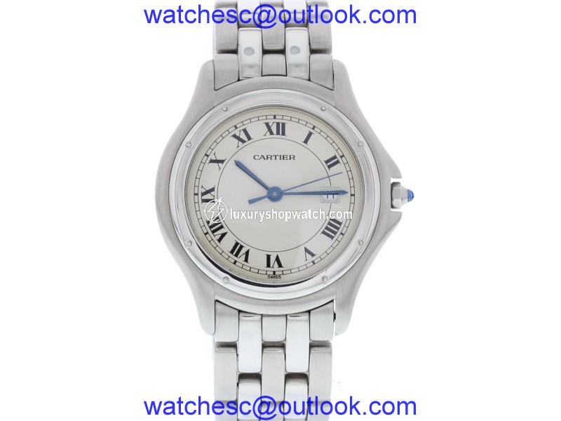 Cartier Panthere Cougar 987904 Stainless Steel Quartz 33mm Mens Watch Cartier