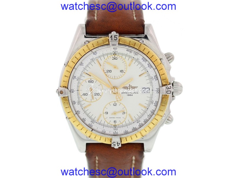 Breitling Chronomat D13048 18K Yellow Gold & Stainless Steel 39mm Mens Watch Breitling