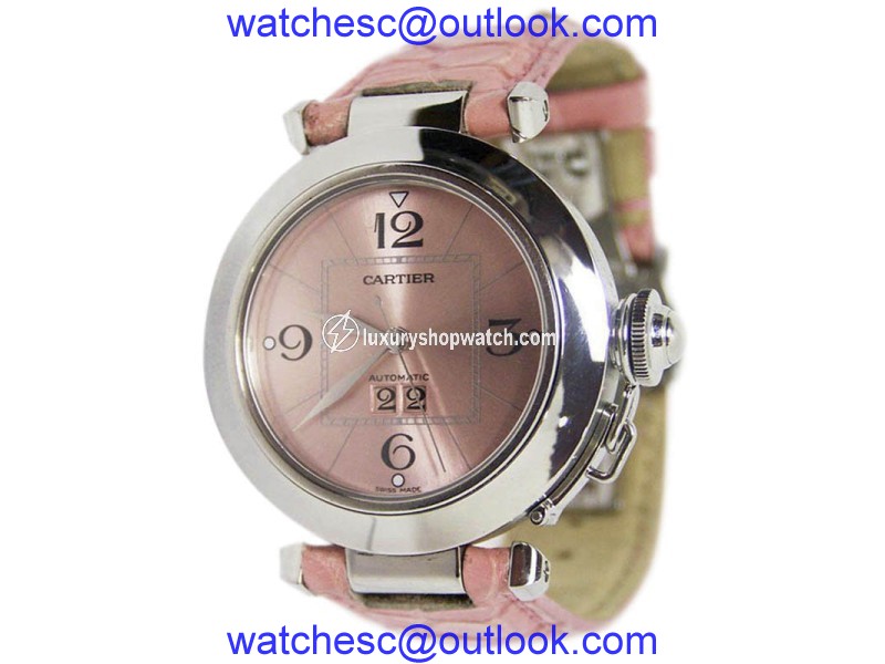 Cartier Pasha 2475 Stainless Steel / Leather Automatic 35.5mm Womens Watch Cartier