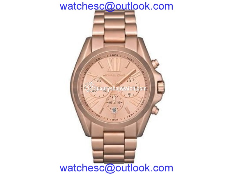 Michael Kors Bradshaw MK5503 Rose Gold Tone Stainless Steel 43mm Quartz Women Watch Michael Kors