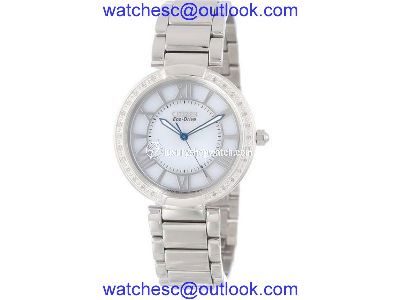 Citizen EM0100-55A Stainless Steel with White Dial 34mm Womens Watch Citizen