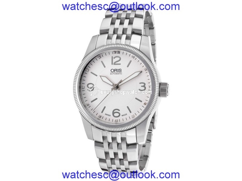 Oris Swiss Hunter Team Diamond 733-7649-4031-MB Stainless Steel Wopmens Watch Oris