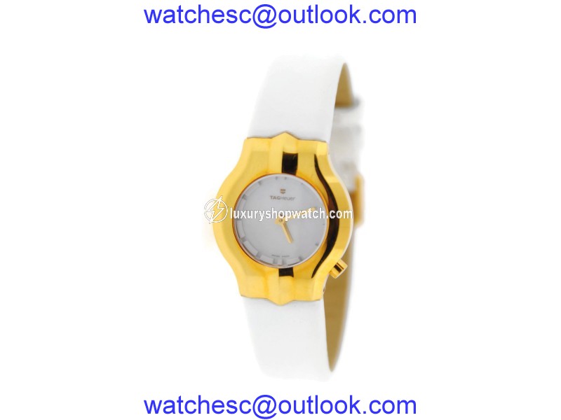 Tag Heuer Alter Ego WP1440 18K Yellow Gold and White Leather 25mm Watch TAG Heuer