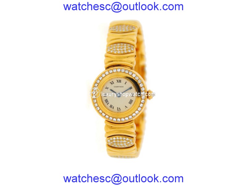 Cartier Colisee Diamonds 18K Yellow Gold Watch Cartier