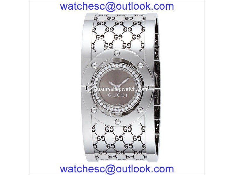 Gucci The Twirl YA112416 Diamond Stainless Steel Watch Gucci