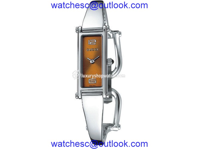 Gucci 1500 Series YA015522 Amber-Brown Dial Stainless Steel Watch Gucci