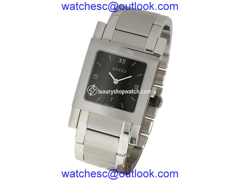 Gucci YA079303 Black Dial Stainless Steel Watch Gucci
