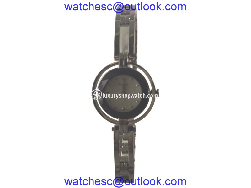 Bulova 96L159 Stainless Steel Metalized Rim Black Dial 23mm Womens Watch Bulova