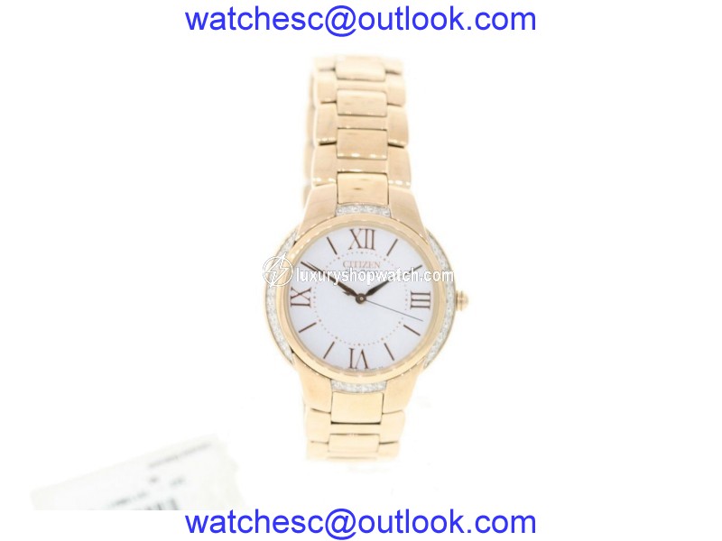 Citizen EM0093-59A Rose Gold Tone Stainless Steel Crystal 34.5mm Womens Watch Citizen