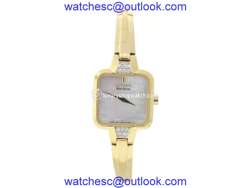 Citizen Silhouette EX1202-69D Gold Tone Stainless Steel & Crystal 20mm Womens Watch Citizen