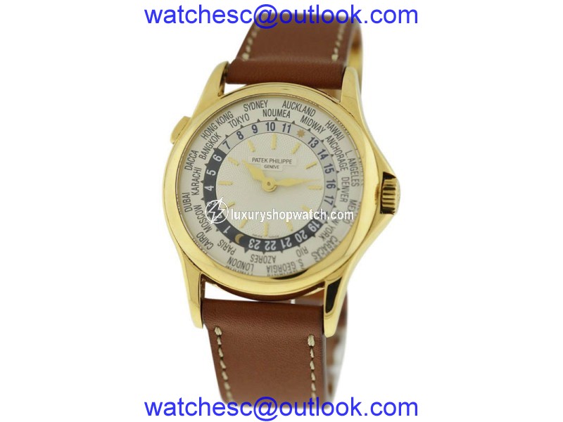 Patek Philippe World Time 5110J 18k Yellow Gold Mens Watch Patek Philippe