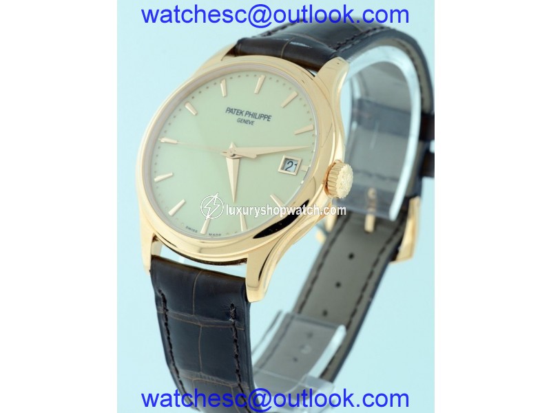 Patek Philippe Calatrava 18K Rose Gold Mens 39mm Watch Patek Philippe