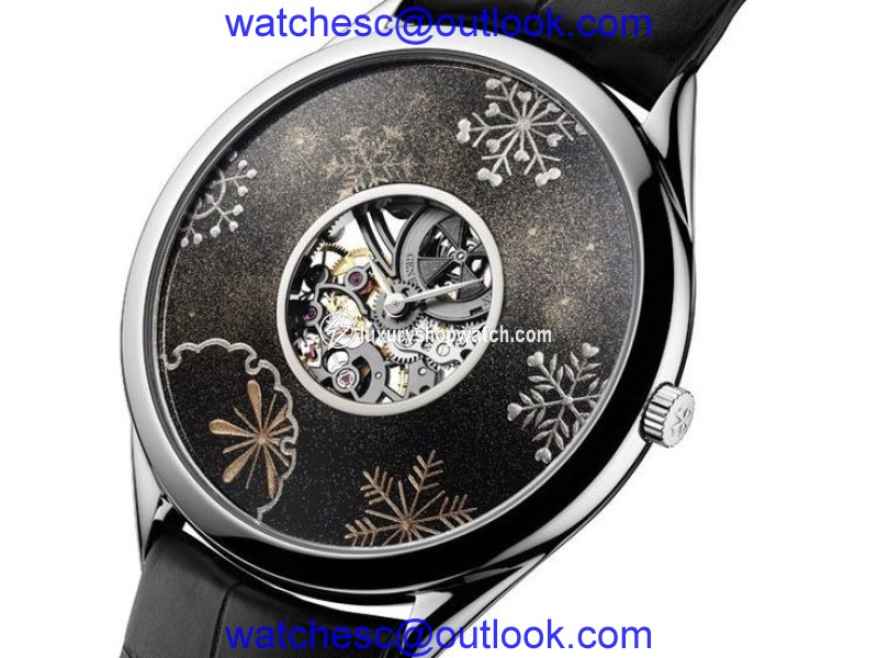 Vacheron Constantin 33222/000G-9706 18K White Gold & Leather Manual 40mm Mens Watch Vacheron Constantin
