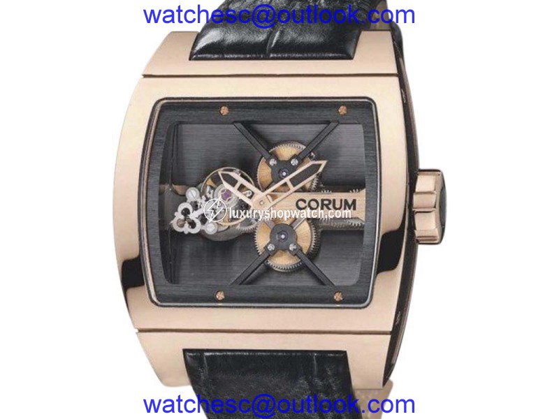 Corum Ti Bridge Tourbillon Limited 18K Rose Gold 42mm x 53mm Watch Corum