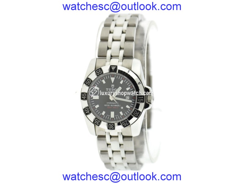 Tudor Hydronaut 24030 Stainless Steel Black Dial 30mm Womens Watch Tudor