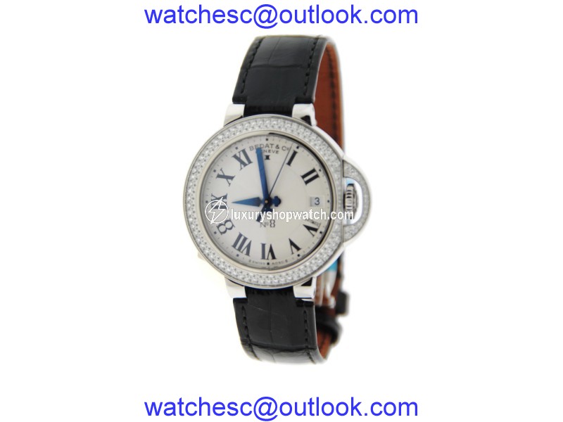 Bedat & Co. 828.040.600 No.8 Stainless Steel & Leather Diamond Automatic 36.5mm Womens Watch Bedat & Co.
