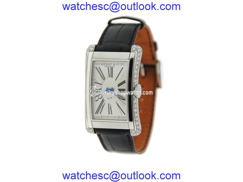 Bedat & Co. 788.030.101 No.7 Stainless Steel & Leather Diamond Automatic 43mm Men's Watch Bedat & Co.