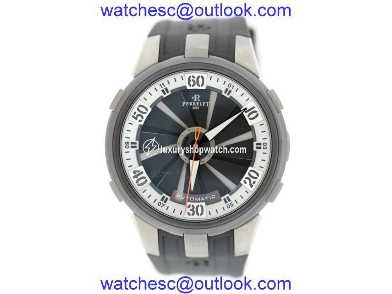 Perrelet Turbine A1050/4 Titanium/Stainless Steel & Rubber Automatic 48mm Mens Watch Perrelet