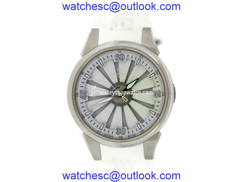 Perrelet Turbine A1064/6 Stainless Steel & Rubber Automatic 44mm Mens Watch Perrelet
