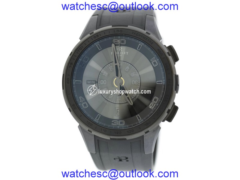 Perrelet Turbine A1079/1 Stainless Steel & Rubber Automatic 47mm Mens Watch Perrelet
