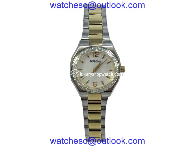 Bulova 98R204 Stainless Steel Mother of Pearl Dial 26mm Womens Watch Bulova