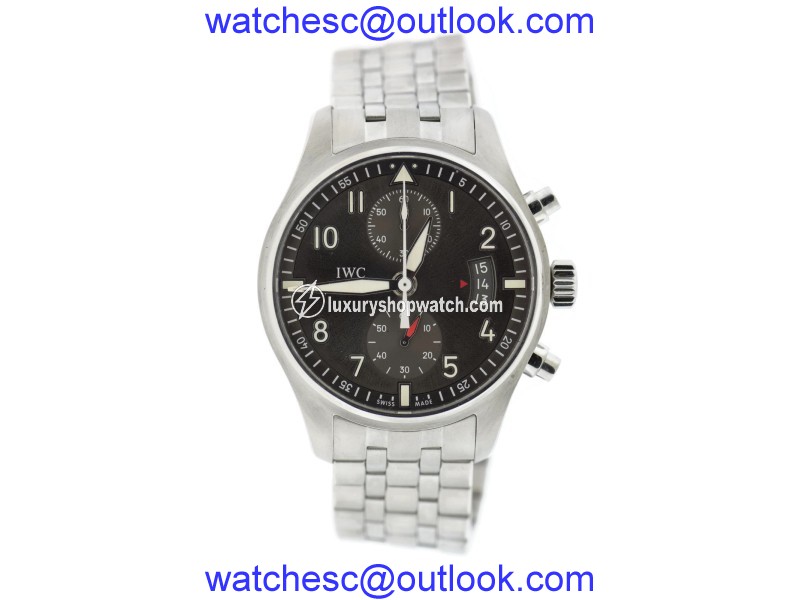 IWC Pilot Spitfire IW387804 Stainless Steel with Gray Dial 43mm Mens Watch IWC