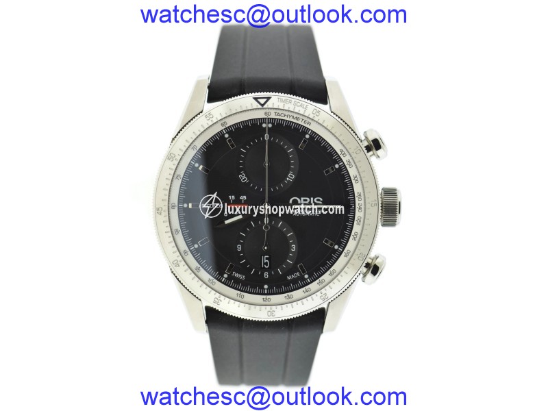Oris Artix GT Chronograph 7661 Stainless Steel & Rubber Automatic 44mm Mens Watch Oris