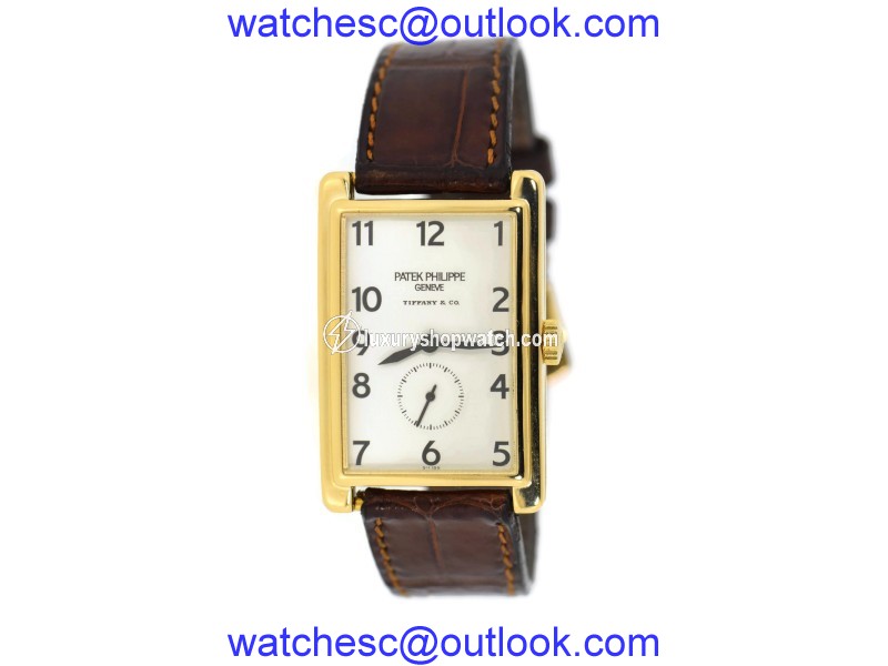 Patek Phlippe Gondolo 5009J 18K Yellow Gold & Leather Manual 25mm Mens Watch Patek Philippe