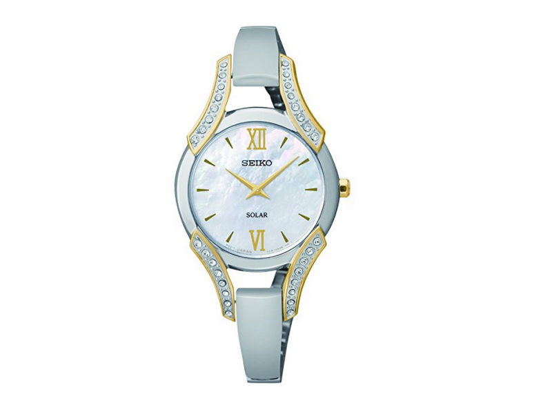 Seiko SUP214 Two Tone Stainless Crystal Quartz 30mm Womens Watch Seiko