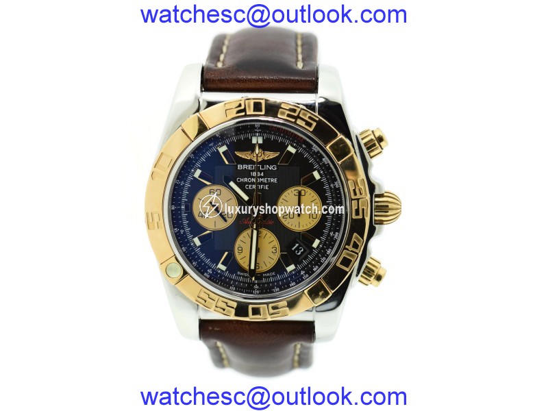 Breitling Chronomat CB0110 18K Rose Gold and Stainless Steel 44mm Mens Watch Breitling