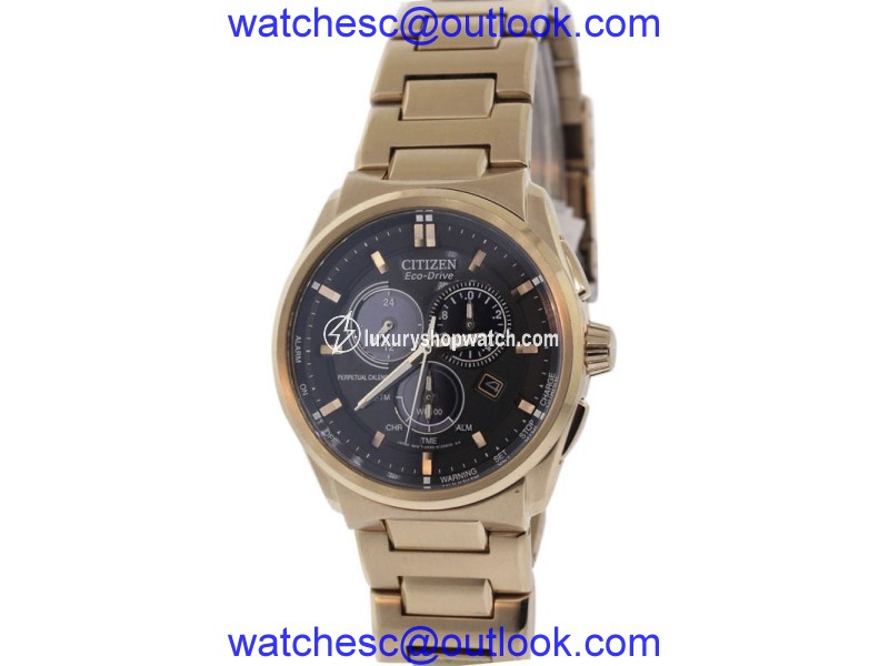 Men's Citizen BL5483-55E Eco-Drive Perpetual Calendar Chronograph Alarm Watch Citizen Eco-Drive