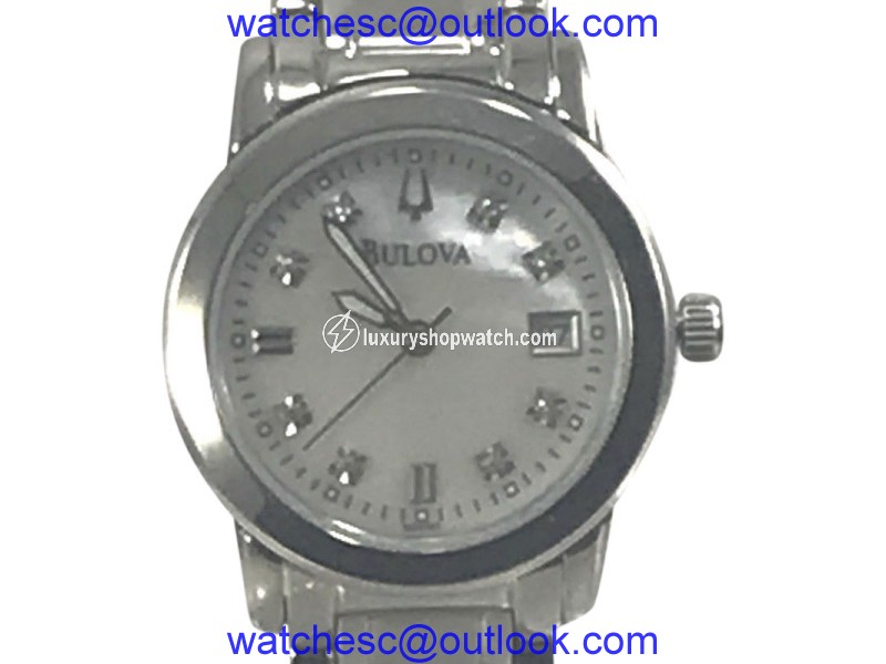 Bulova 96P107 Stainless Steel Mother of Pearl Dial 26mm Womens Watch Bulova