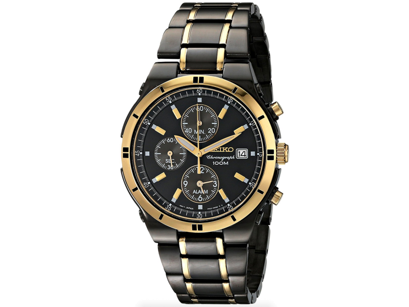 Seiko SNAA30 TICN and Gold Tone Stainless Steel Quartz 39.5mm Mens Watch Seiko
