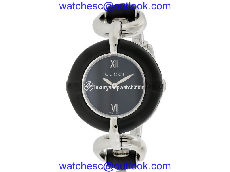 Gucci Bamboo YA132405 Stainless Steel Black Dial Quartz 35mm Womens Watch Gucci