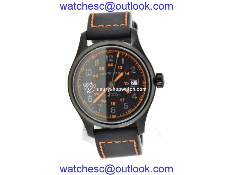 Hamilton Khaki Field H70585737 Black Stainless Steel & Rubber Automatic 40mm Mens Watch Hamilton