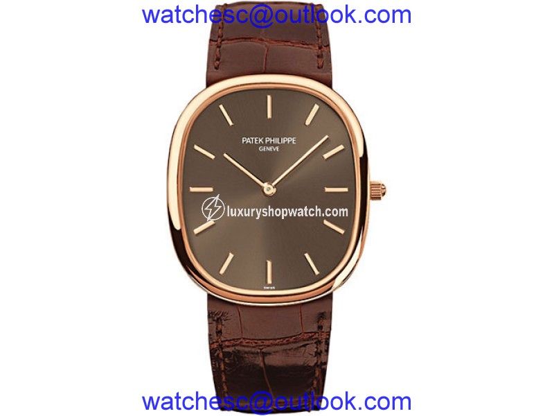 Patek Philippe 18K Rose Gold with Brown Dial Automatic 31.1mm Mens Watch Patek Phillipe