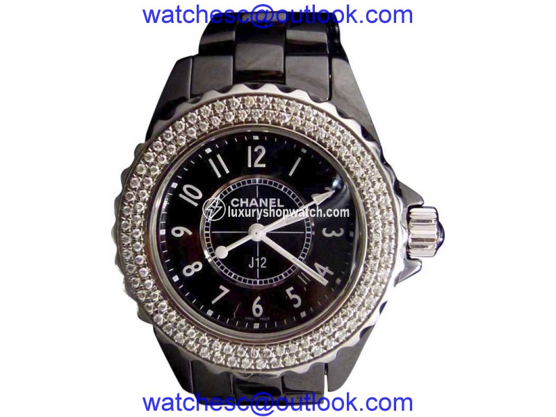Chanel J12 Ceramic Black Dial Quartz 33mm Womens Watch Chanel