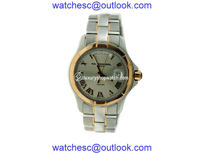 Raymond Weil Parsifal Day Date Rose Gold Steel Automatic Mens Watch Raymond Weil