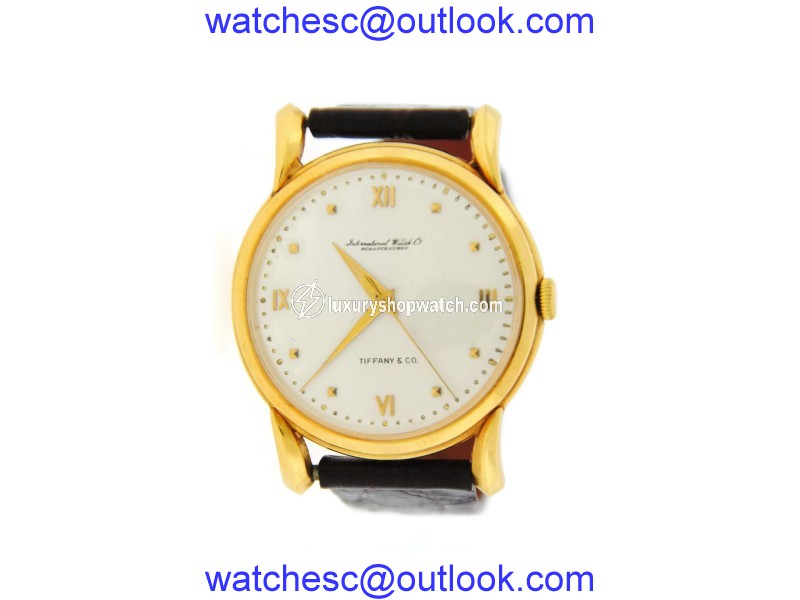 IWC Tiffany & Co. Dial 18K Yellow Gold Watch 36mm Mens Watch IWC